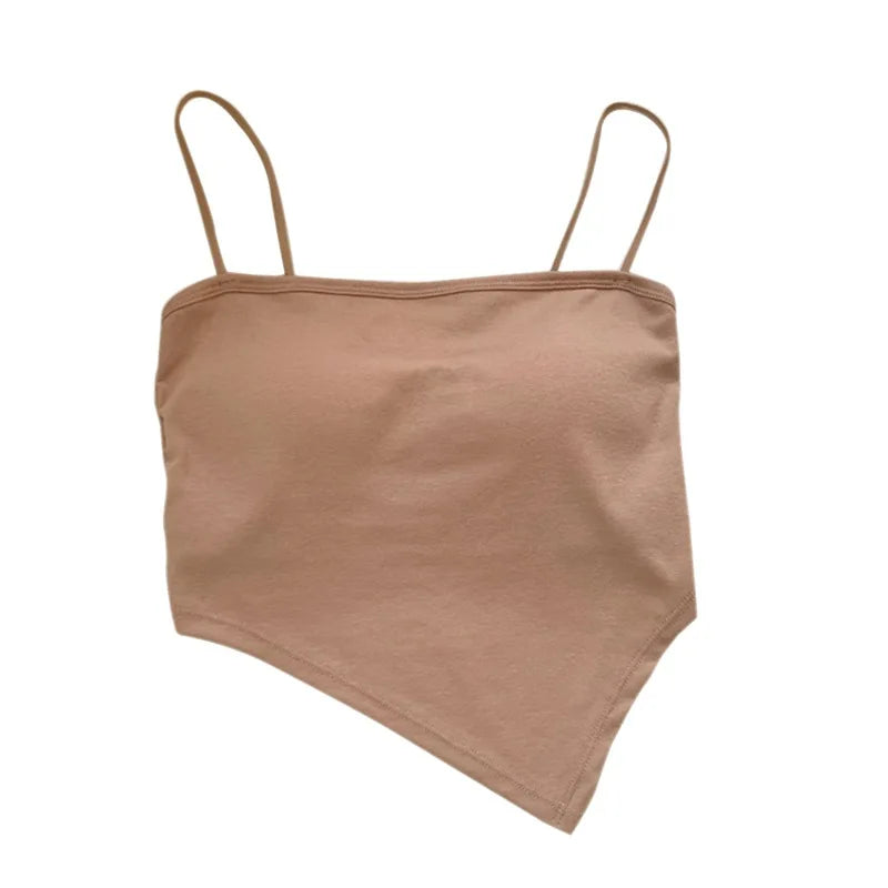 Crop top couleur chair