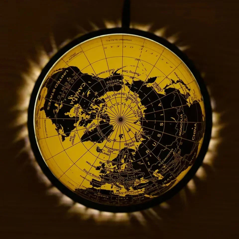 Lampe de chevet Globe en Lévitation Magnétique en Verre Rotation 360°
