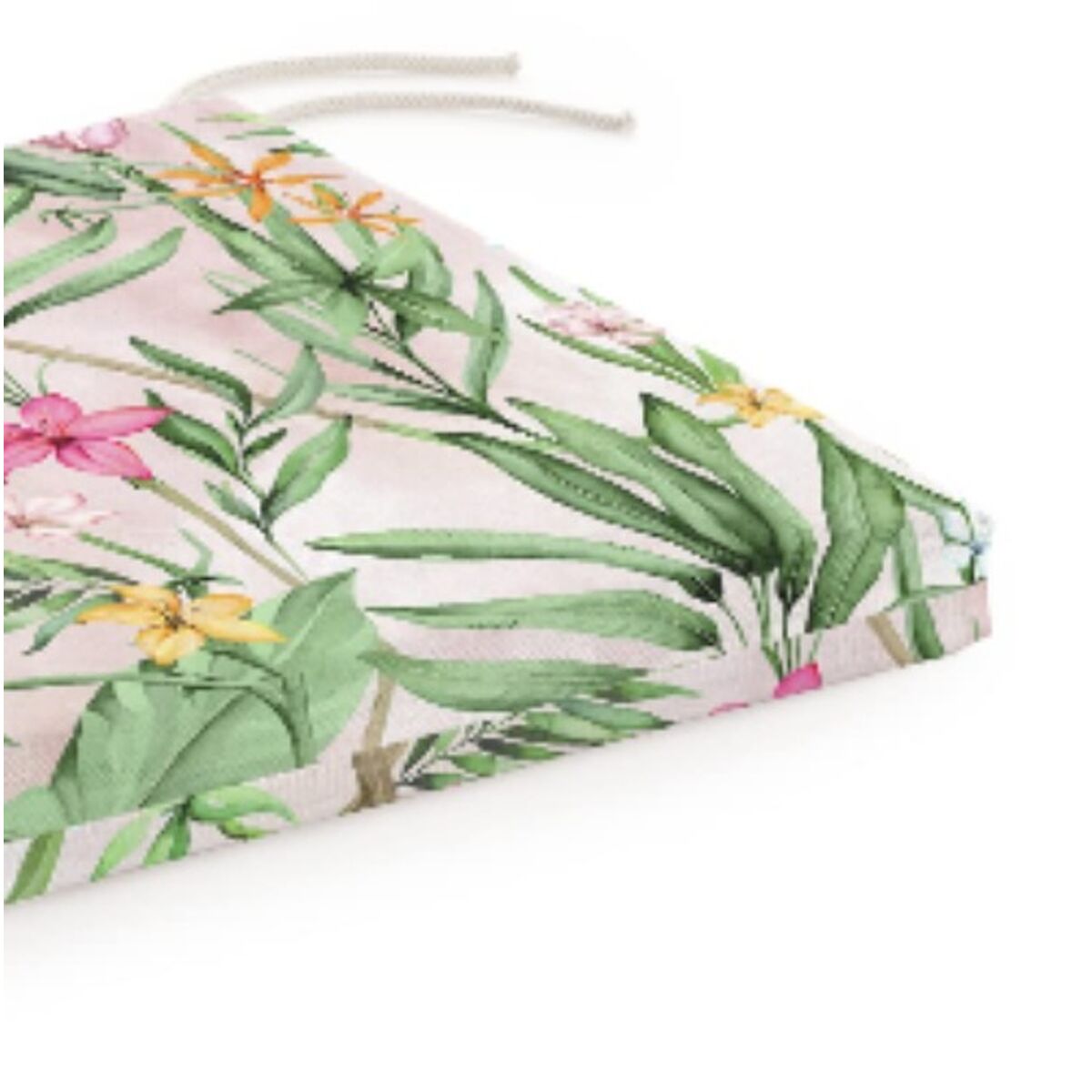 Coussin de chaise motif floral tropical 40 x 5 x 40 cm