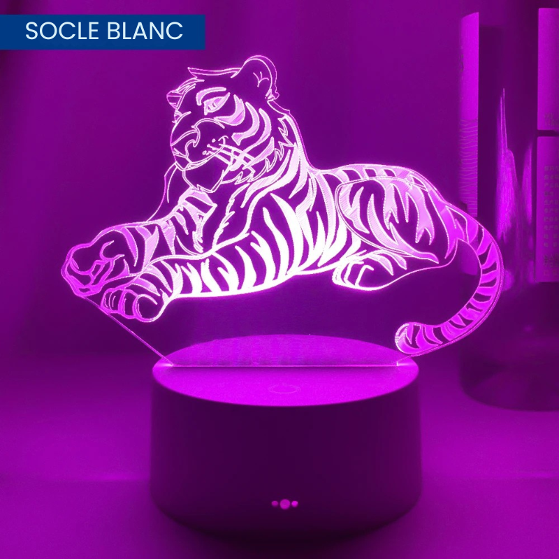 Lampe de Chevet 3D LED Tigre pour Enfant
