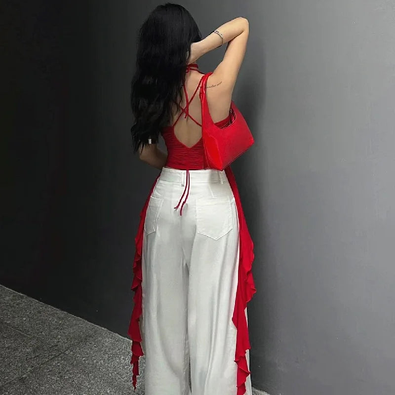 Crop top a frange
