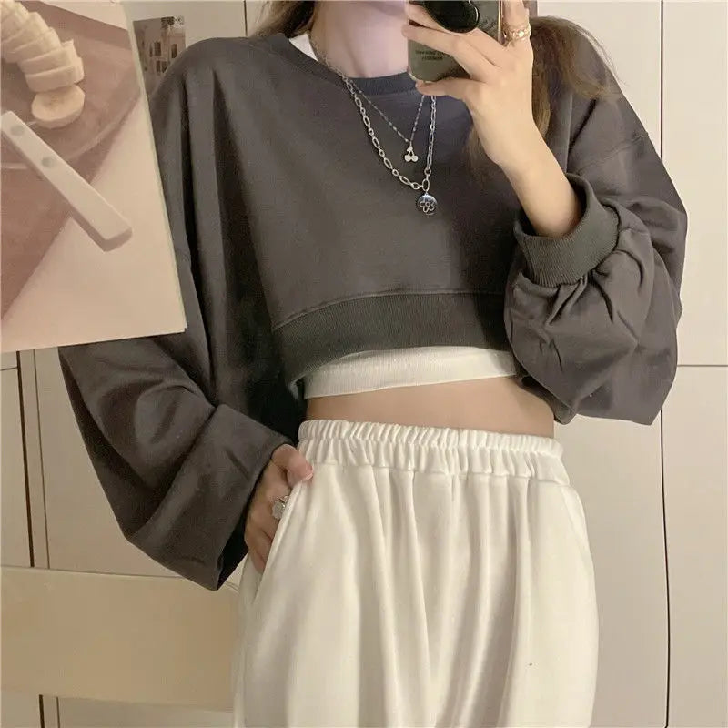 Sweat crop tops femme