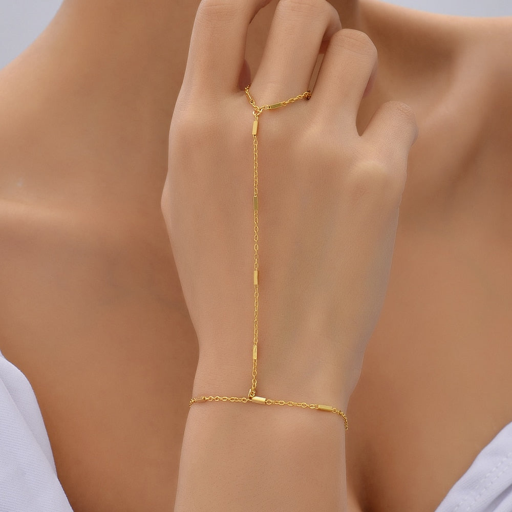 Bracelet Bague Chaine de Main