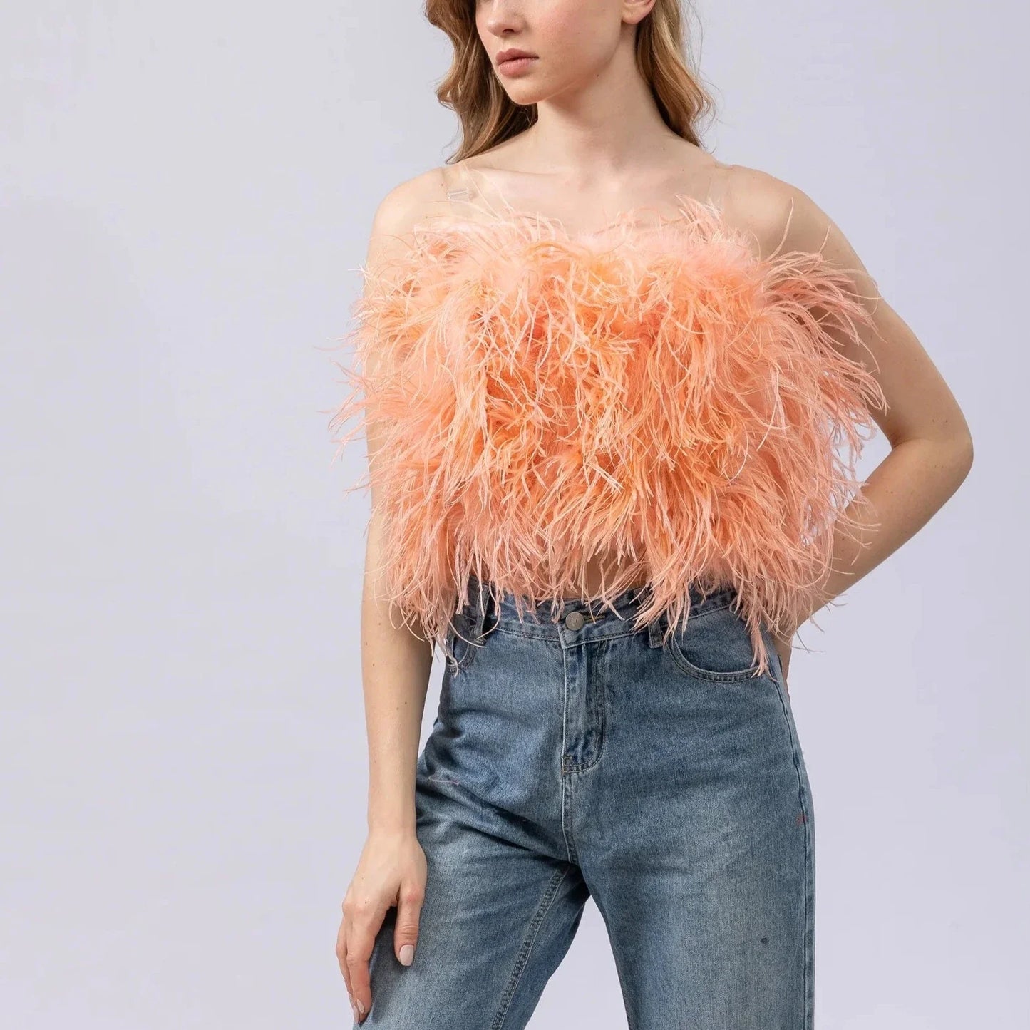 Crop top peach