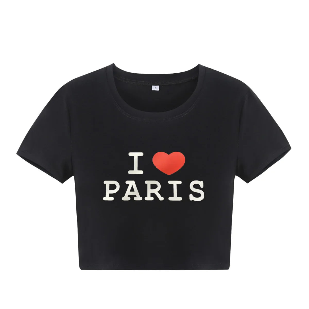 I love paris crop top femme