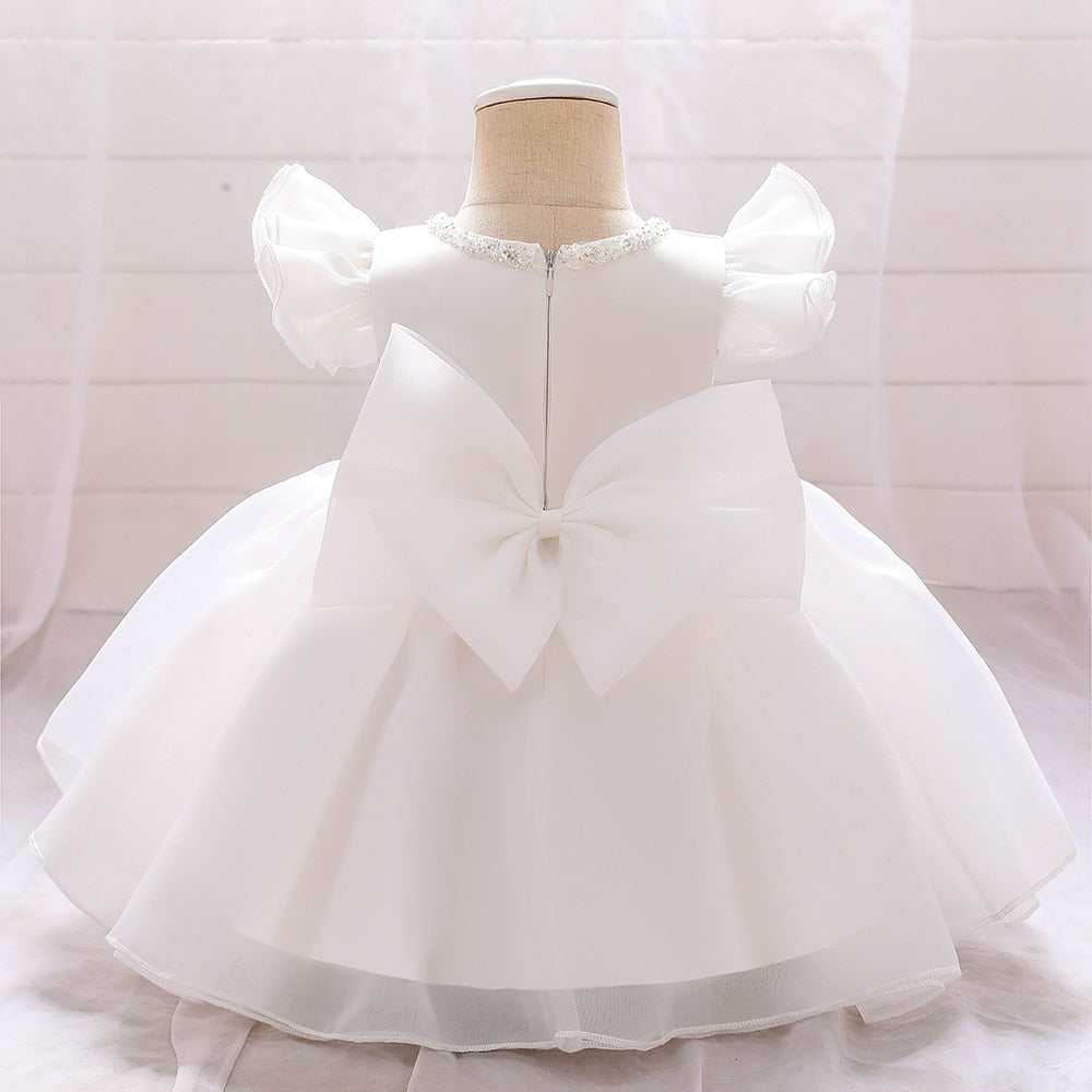 Robe de Baptême princesse bébé blanche