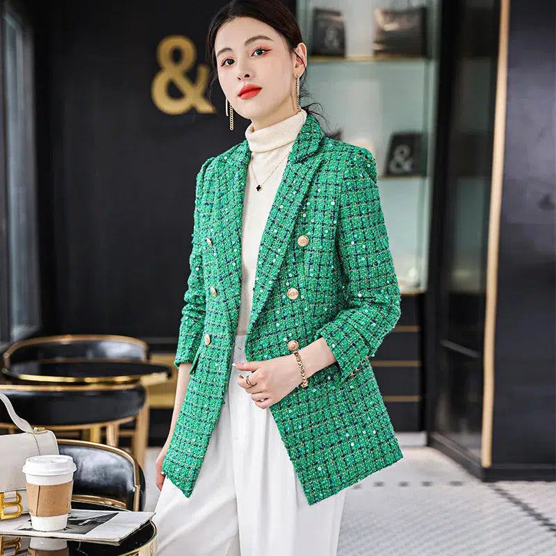 Veste tweed verte