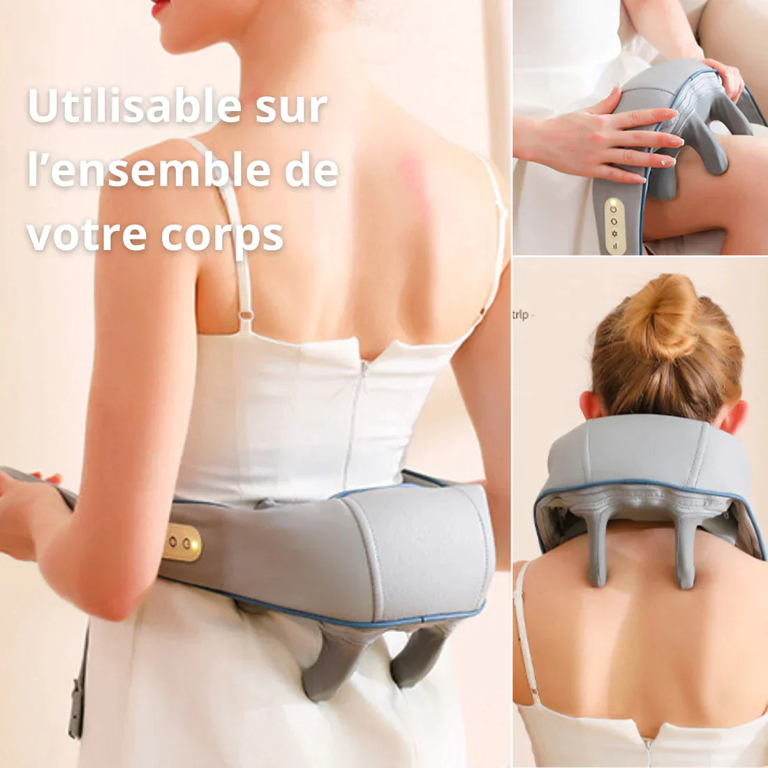 Masseur Shiatsu Chauffant avec Acupression