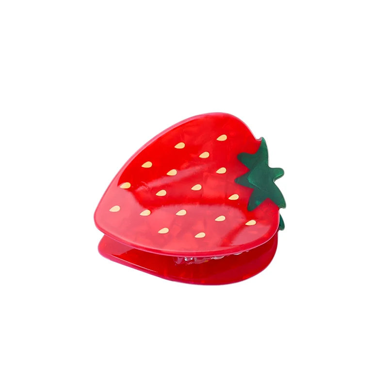 Barrette à cheveux fraise