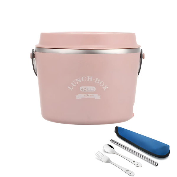 Boîte à Repas Chauffante Rose