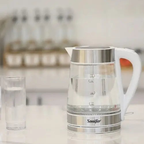 Bouilloire Électrique en Verre LED bleue