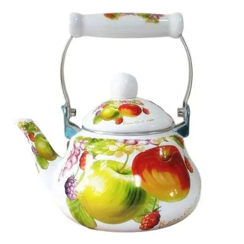 Bouilloire Porcelaine Fruits Vintage