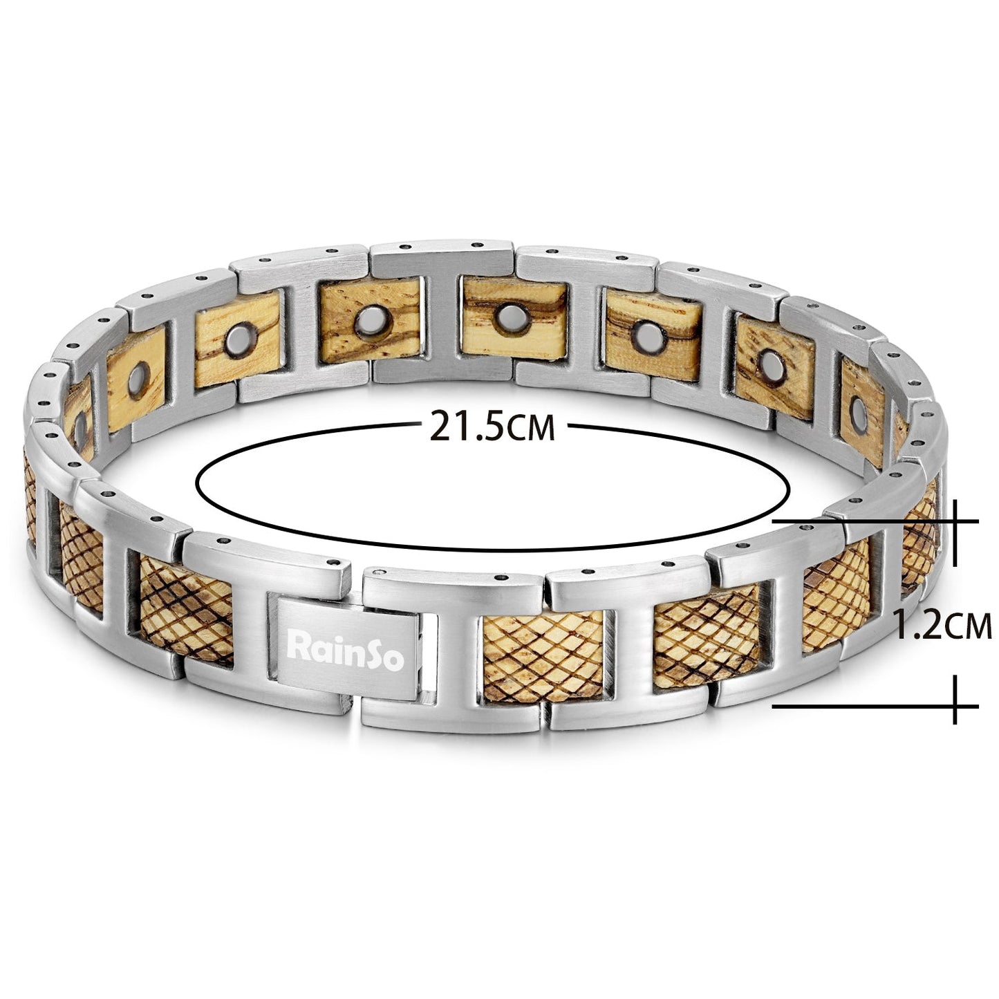 Bracelet magnetique bois - Crossed Olivier