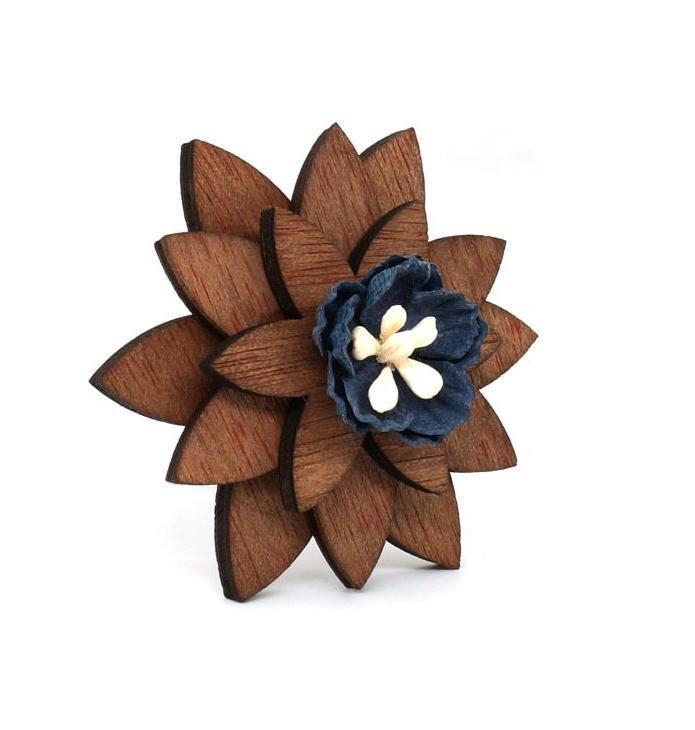 Broche en bois - Electra