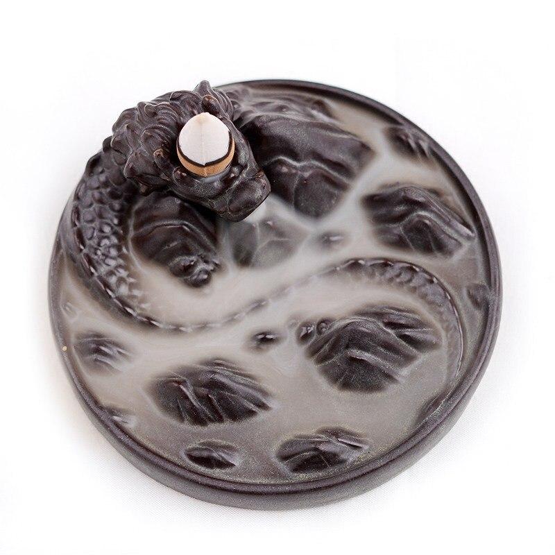Brûleur d'encens dragon céramique