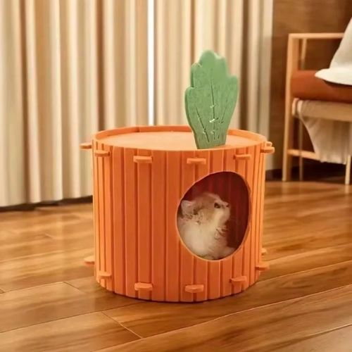 cabane pour chat carotte