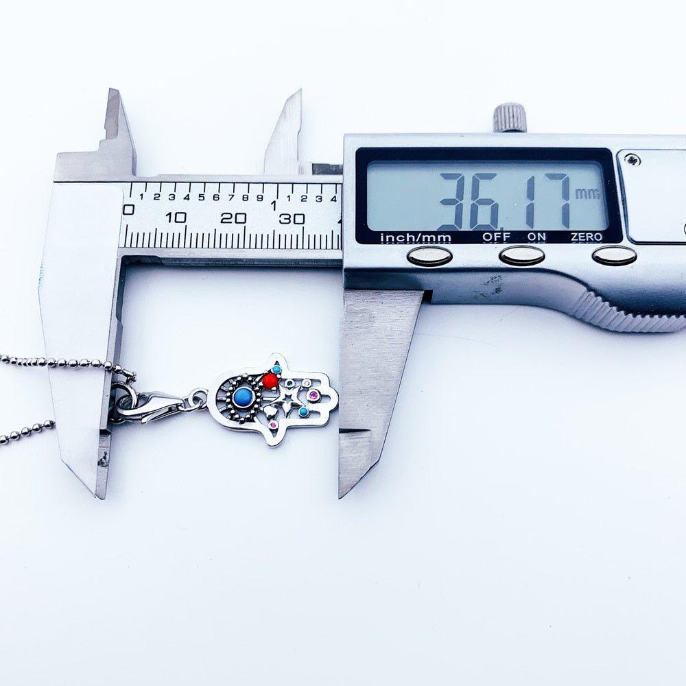 Collier pendentif main de fatma bohème en argent 925