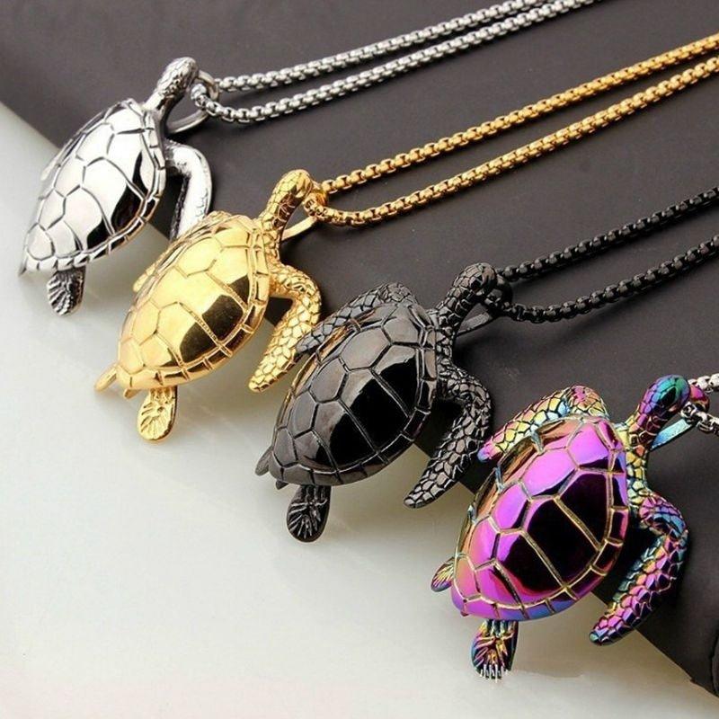 Collier pendentif tortue mignon