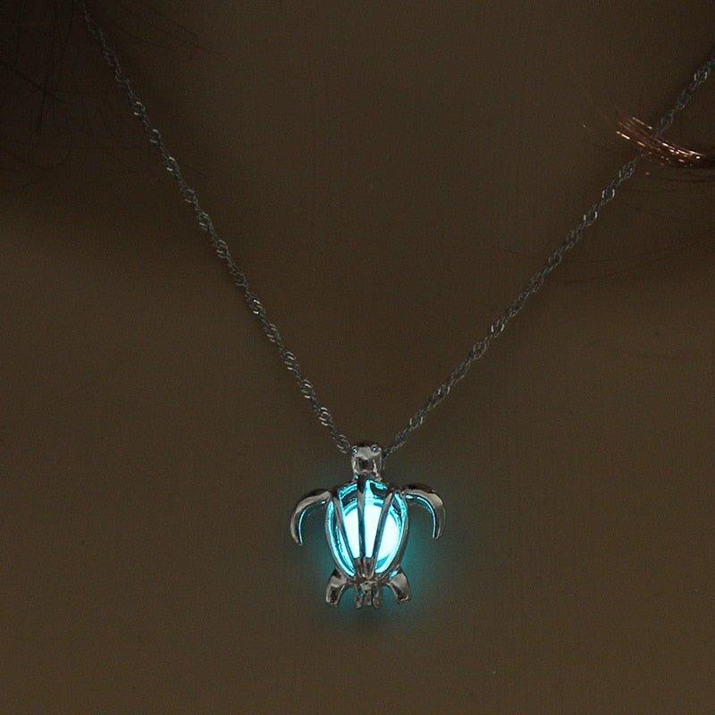 Collier pendentif tortue pierre brillant - MonPendentif