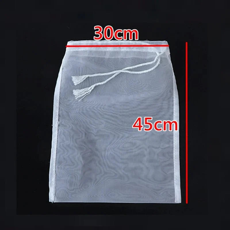 Filtre en Nylon Réutilisable pour Thé, Café, Huile - Sac de Filtre pour Lait Végétal 30x45cm / 60Mesh 250Micron