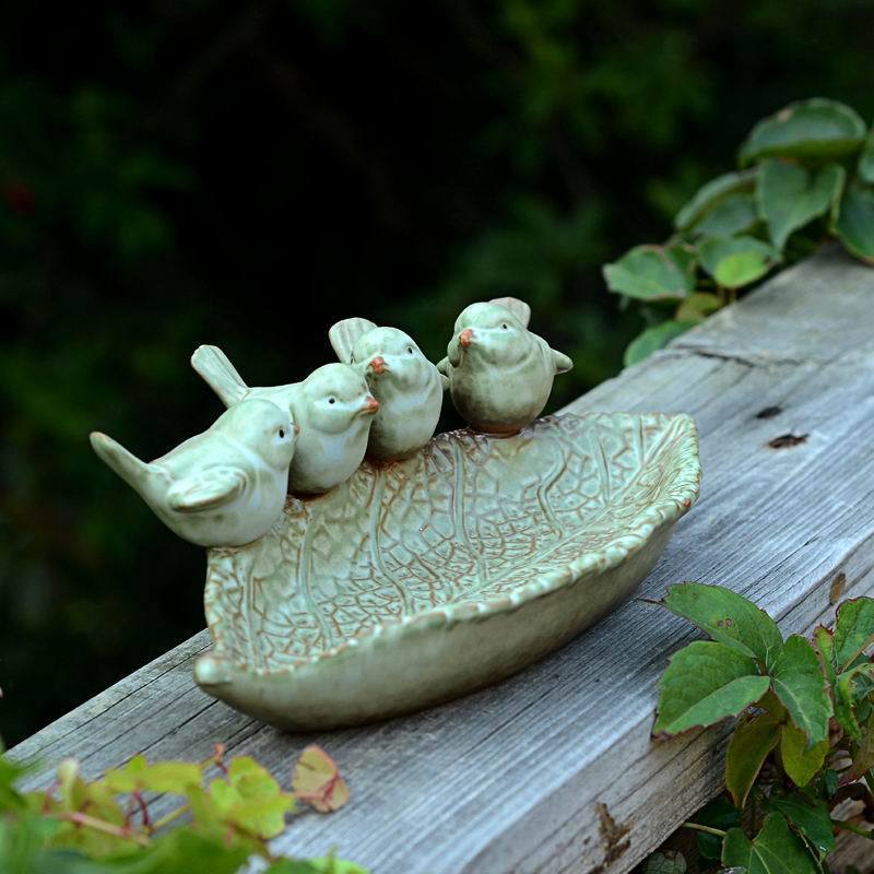 Bain oiseaux en céramique