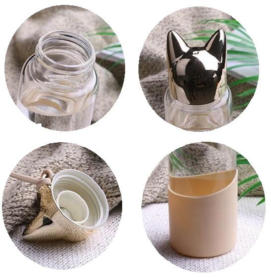 Gourde en Verre Chat