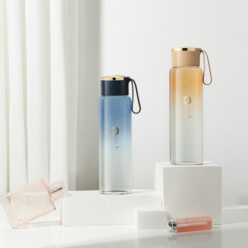 Gourde en Verre Bleue