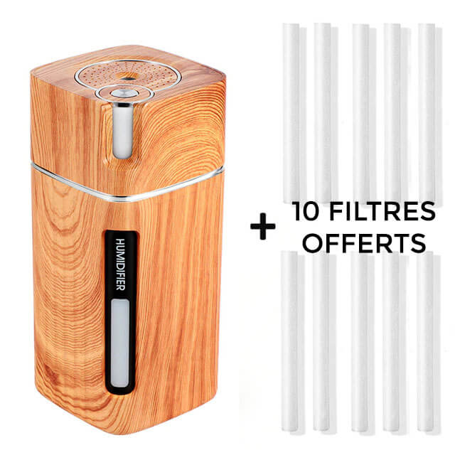 Humidificateur d'air finition bois naturel - BUZZ