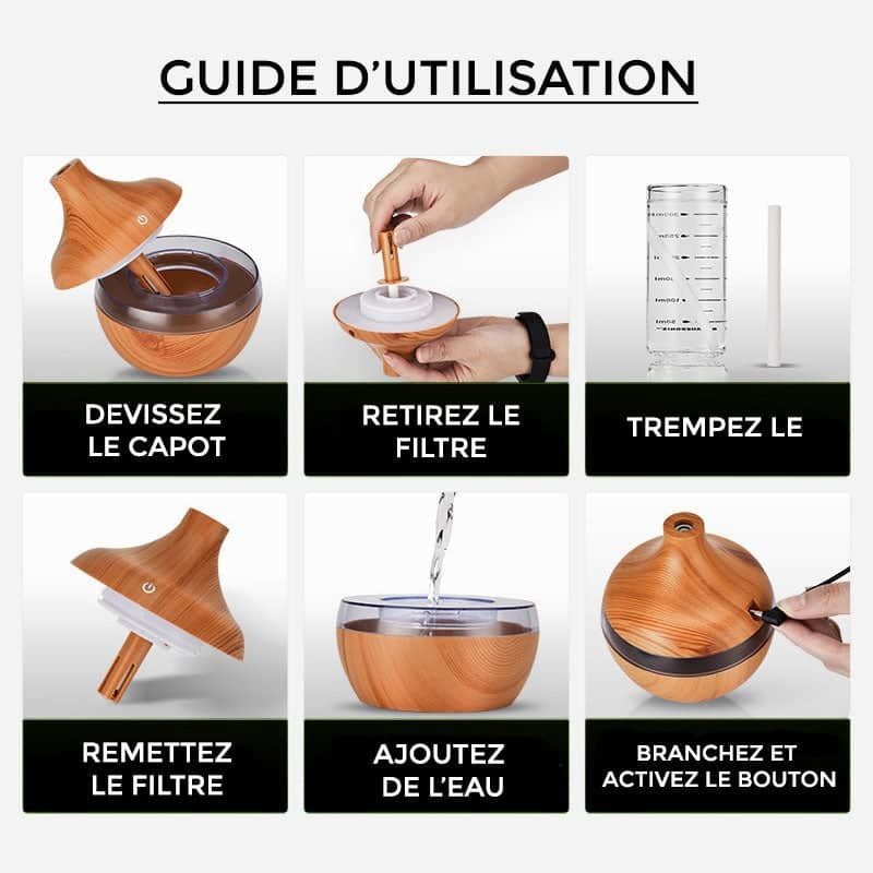 Humidificateur d'air huiles essentielles - VOLCANO