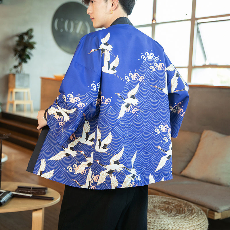 Kimono bleu homme