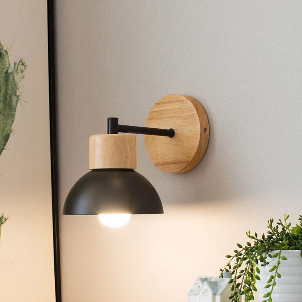 Lampe de chevet Murale Rétro Bois