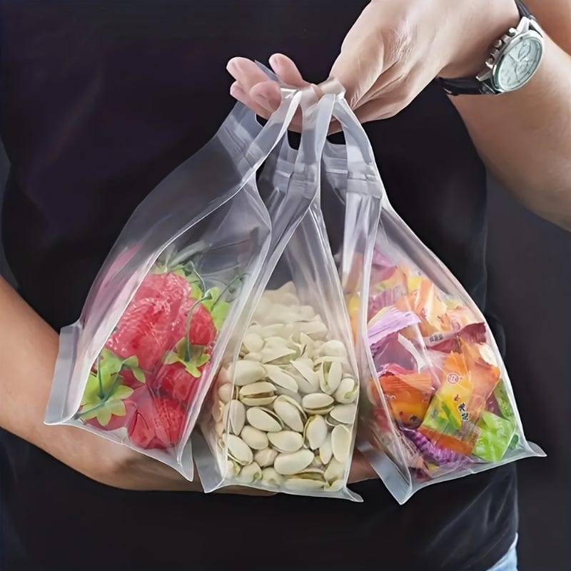 Lot de 50 sacs de conservation avec poignée pour aliments et ingrédients
