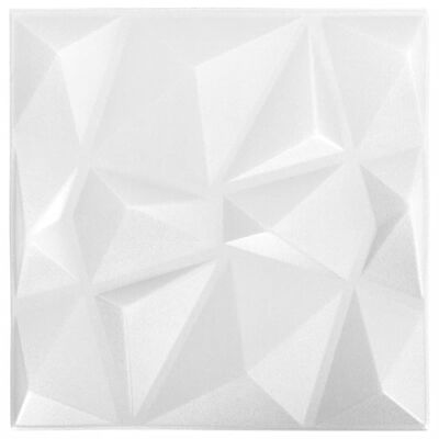 Panneau Mural Blanc de Style Diamant