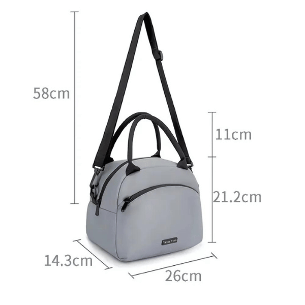 Lunch Bag Isotherme Gris Bandoulière