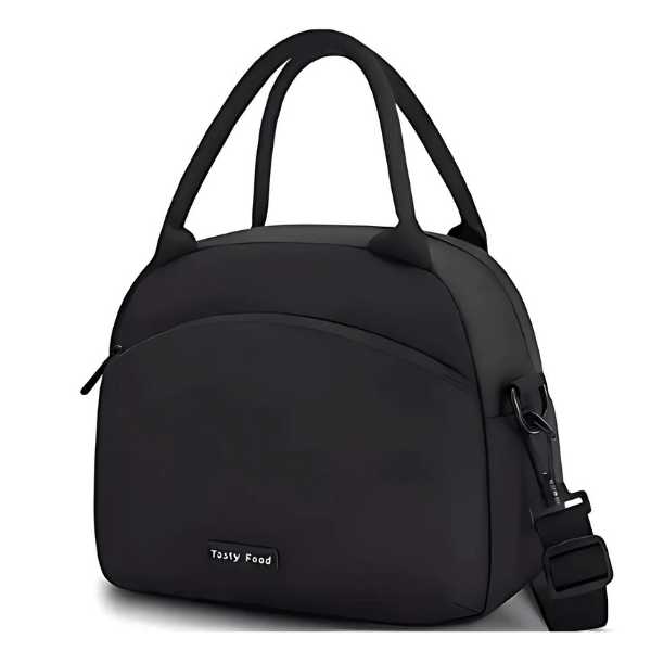 Lunch Bag Isotherme Noir Bandoulière