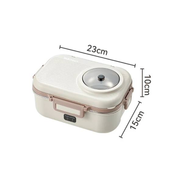 Lunch Box Chauffante Compartimentée Blanche