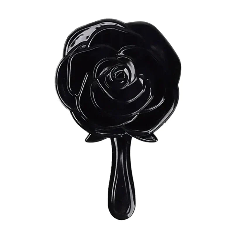 Miroir à main en forme de rose