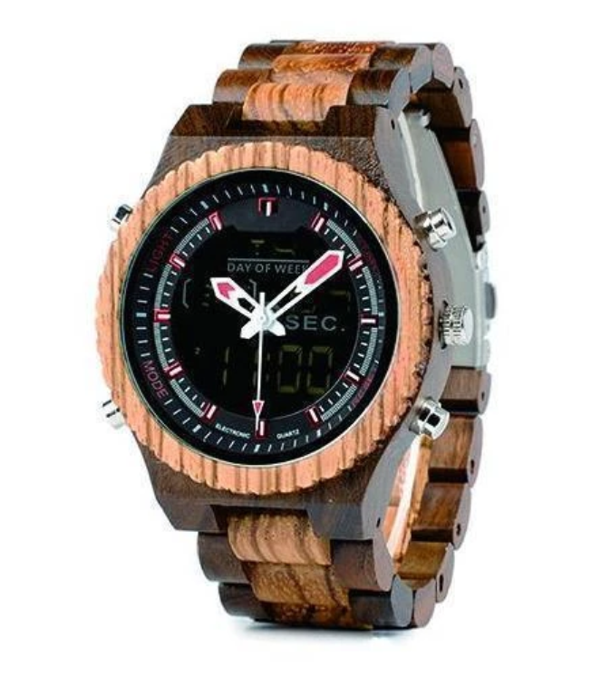 Montre en Bois Homme Sport - Evasion Noyer