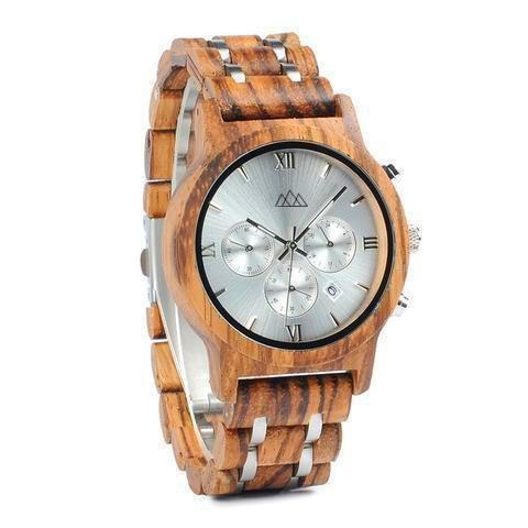 Montre en Bois Suisse - Sport Roma Zebra
