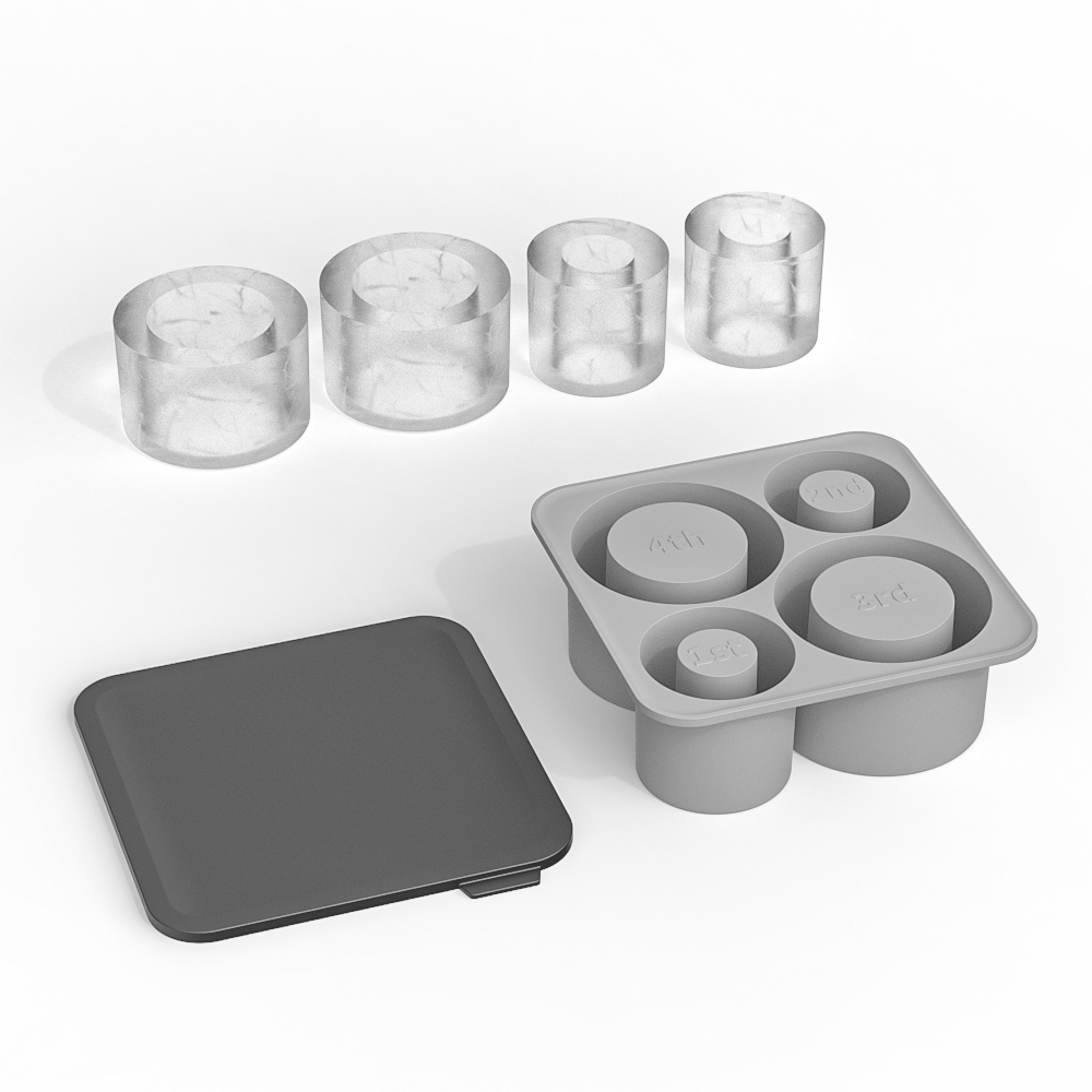 Moule à Glaçons Cylindriques pour la Mega-Gourde Isotherme Gris