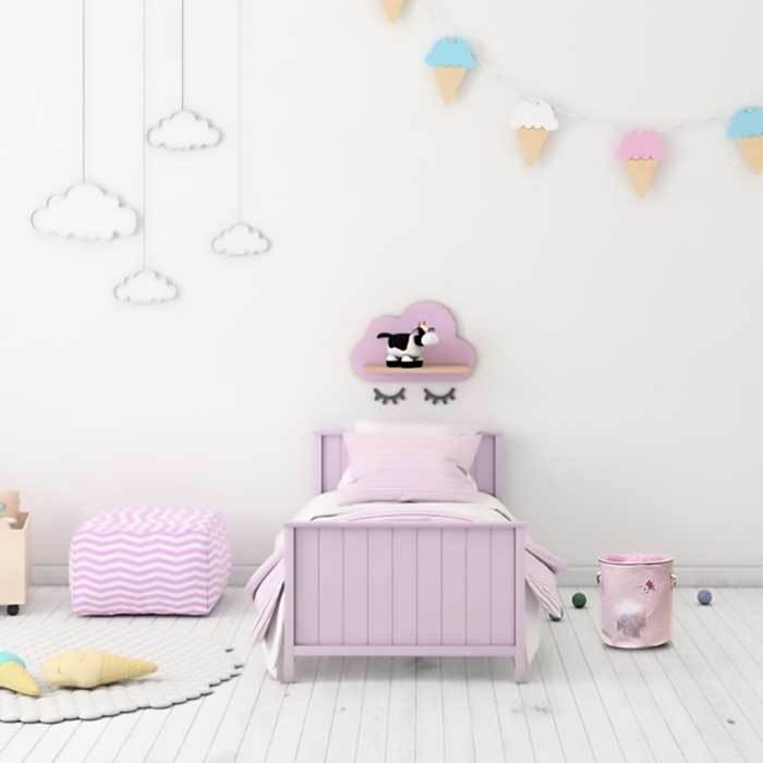 Panier à Linge Bébé Cygne Royal Rose
