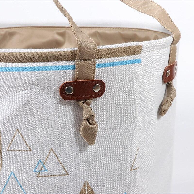 Panier à Linge Design Blanc en Tissu