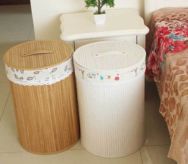 Panier à Linge en Bambou Salle de Bain Chic