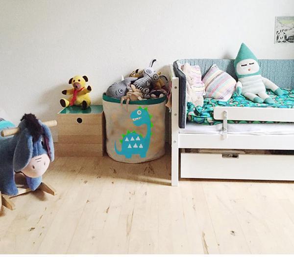 Panier à Linge Enfant Dinosaure Bleu