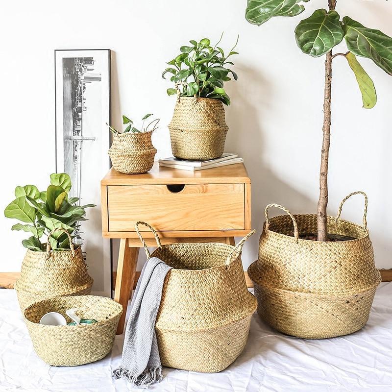 Panier à Linge Jonc de Mer Fait Main