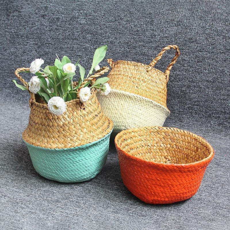 Panier à Linge Jonc de Mer Rouge