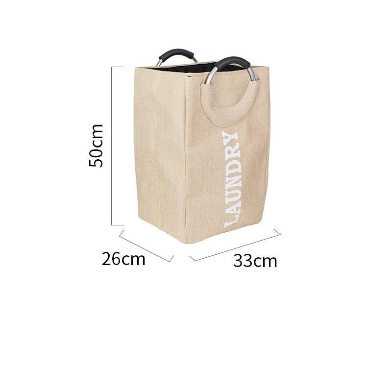 Panier à Linge Sale Rectangulaire Gris Portable