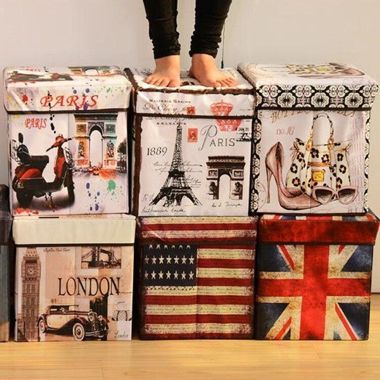 Panier à Linge Tabouret Rangement Paris