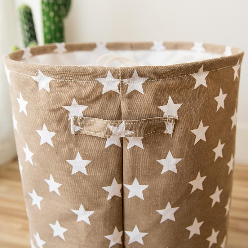 Panier à Linge Tissu Brun et ses étoiles