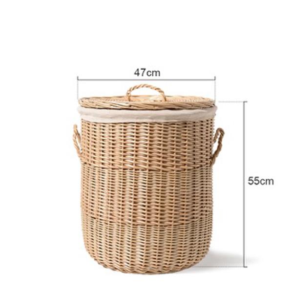 Panier de Linge en Osier Style Nordique - Radius L Sans
